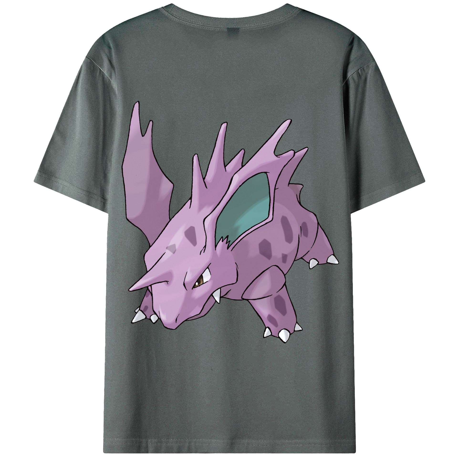 （画像用） ポケットモンスター Pokémon 綿100％ メンズ半袖Tシャツ（バックプリント） 通気性